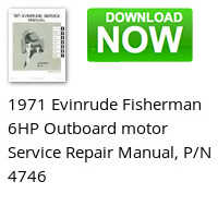 1971 Evinrude Fisherman 6HP outboards Service Manual