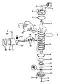 1987 150 - J150TLCUR Crankshaft & Piston parts diagram