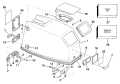 1987 40 - J40TLCUD Engine Cover Johnson Rope Start only parts diagram