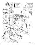 1995 175 - J175GLEOM Gearcase Standard Rotation - 20 In. Models parts diagram