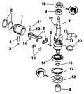 1995 4 - J4REOD Crankshaft & Piston parts diagram