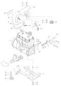 1999 Ski-Doo Formula Deluxe 500 LC 583 670 Engine Support and Muffler (494) parts diagram