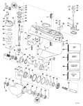 1986 40 - J40ELCDE Gearcase parts diagram