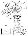 1986 55 - J55RWLCDC Carburetor all 45 Models parts diagram