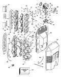 1995 175 - J175SLEOM Carburetor and Intake Manifold 175 H.P. parts diagram