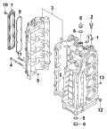 2004 90 - BJ90PX4SRC Cylinder & Crankcase parts diagram