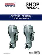 Honda BF75DK3 BF90DK4 Outboards Shop Service Manual, 2014